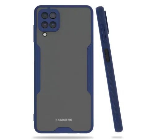 Samsung Galaxy A22 Kılıf Platin Silikon - Lacivert
