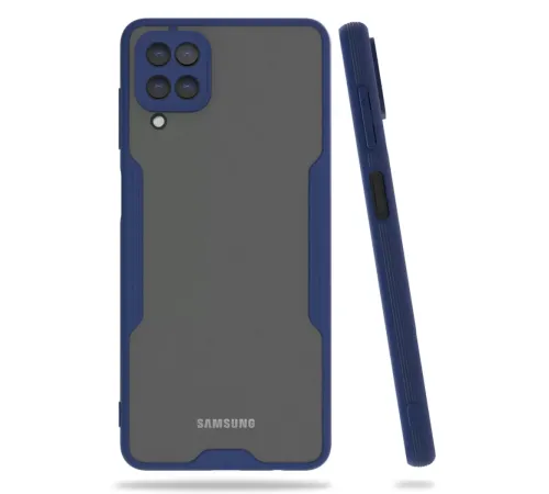 Samsung Galaxy A22 Kılıf Platin Silikon - Lacivert