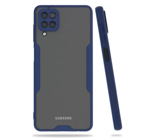 Samsung Galaxy A22 Kılıf Platin Silikon - Lacivert