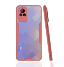 Vivo V21e Kılıf Platin Silikon - Pembe