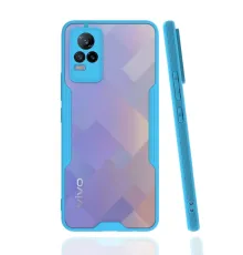 Vivo V21e Kılıf Platin Silikon - Mavi