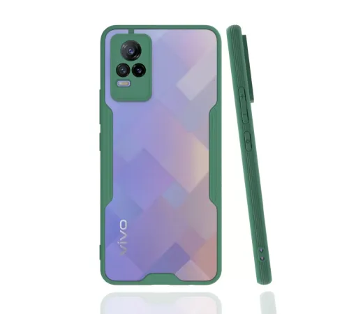 Vivo V21e Kılıf Platin Silikon - Yeşil