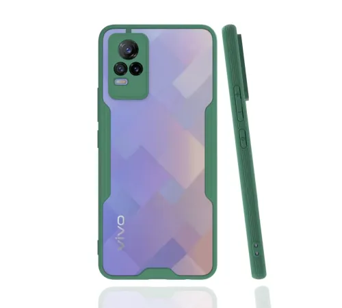 Vivo V21e Kılıf Platin Silikon - Yeşil