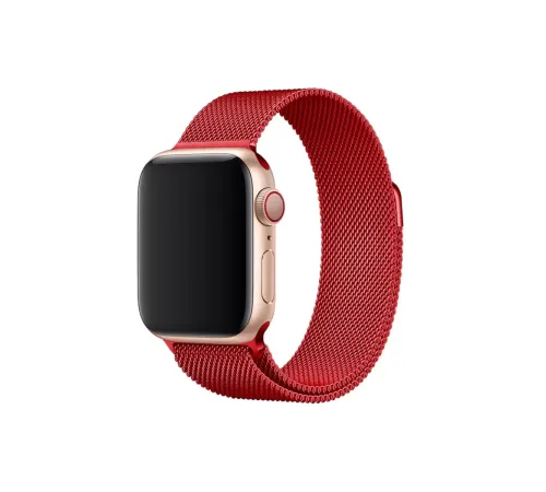 Apple Watch 38mm Metal Mıknatıslı Kordon - Kırmızı