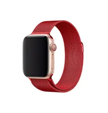 Apple Watch 38mm Metal Mıknatıslı Kordon - Kırmızı