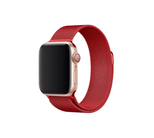 Apple Watch 38mm Metal Mıknatıslı Kordon - Kırmızı