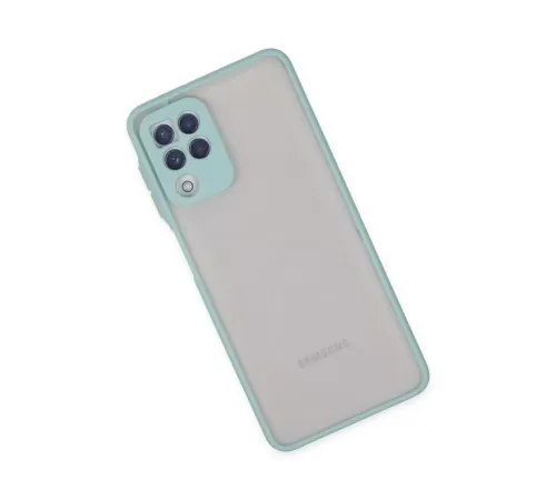 Samsung Galaxy A22 Kılıf Montreal Silikon Kapak - Turkuaz