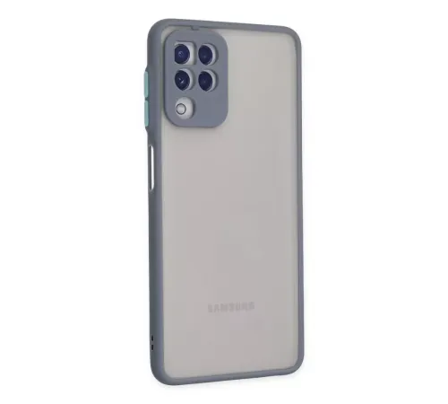 Samsung Galaxy A22 Kılıf Montreal Silikon Kapak - Gri