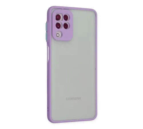 Samsung Galaxy A22 Kılıf Montreal Silikon Kapak - Mor