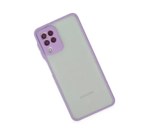 Samsung Galaxy A22 Kılıf Montreal Silikon Kapak - Mor