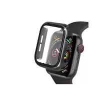 Apple Watch 41mm Camlı Kasa Ekran Koruyucu - Siyah