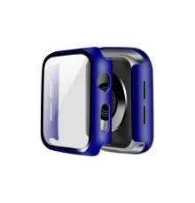 Apple Watch 45mm Camlı Kasa Ekran Koruyucu - Lacivert