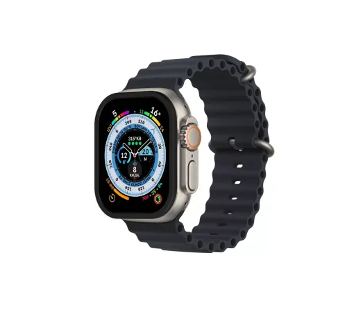 Apple Watch Ultra 49mm Alüminyum Kasa Cam Ekran Koruyucu - Siyah