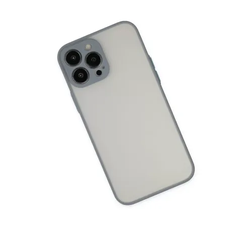 Apple iPhone 13 Pro Kılıf Montreal Silikon Kapak - Gri