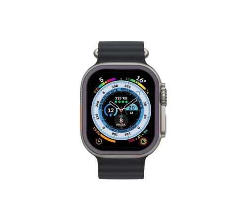 Apple Watch Ultra 49mm Alüminyum Kasa Cam Ekran Koruyucu - Mor