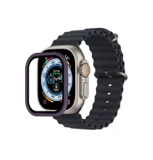 Apple Watch Ultra 49mm Alüminyum Kasa Cam Ekran Koruyucu - Mor