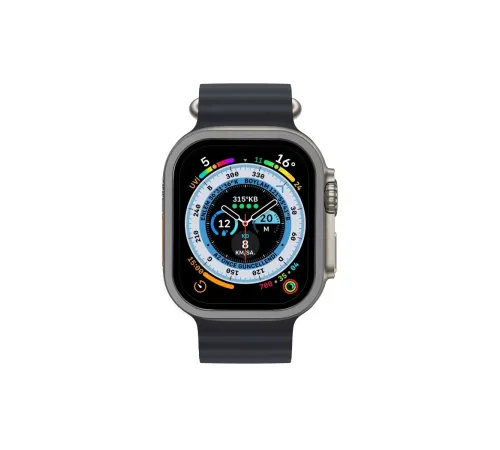 Apple Watch Ultra 49mm Alüminyum Kasa Cam Ekran Koruyucu - Gri