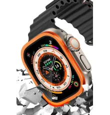 Apple Watch Ultra 49mm Alüminyum Kasa Cam Ekran Koruyucu - Turuncu