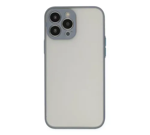 Apple iPhone 13 Pro Max Kılıf Montreal Silikon Kapak - Gri