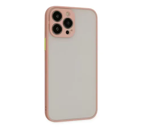 Apple iPhone 13 Pro Max Kılıf Montreal Silikon Kapak - Pembe