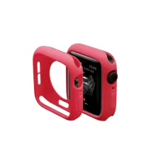 Apple Watch 44mm Silikon Alt Kasa - Kırmızı