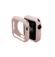 Apple Watch 44mm Silikon Alt Kasa - Pudra