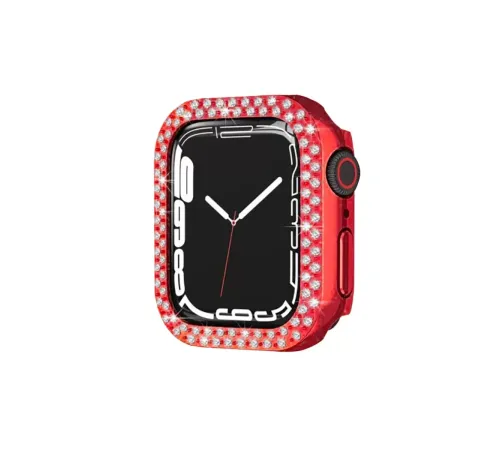 Apple Watch 44mm Taşlı Kasa - Kırmızı