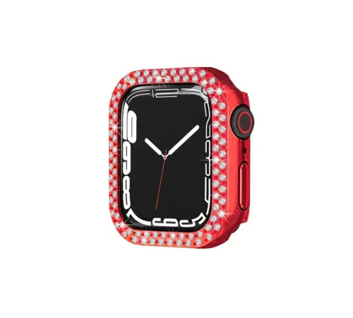 Apple Watch 44mm Taşlı Kasa - Kırmızı