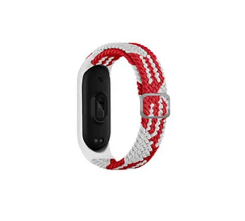Xiaomi Mi Band 4 Star Kordon - Beyaz-Kırmızı