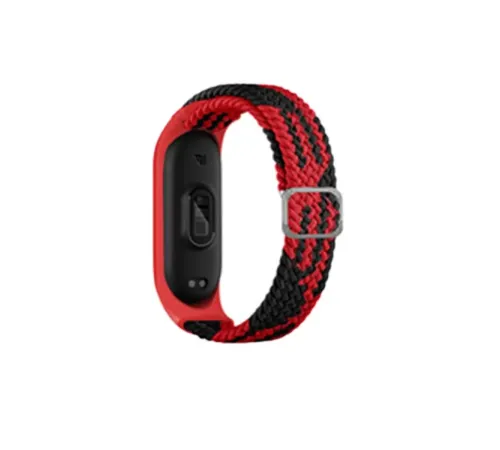 Xiaomi Mi Band 6 Star Kordon - Kırmızı-Siyah