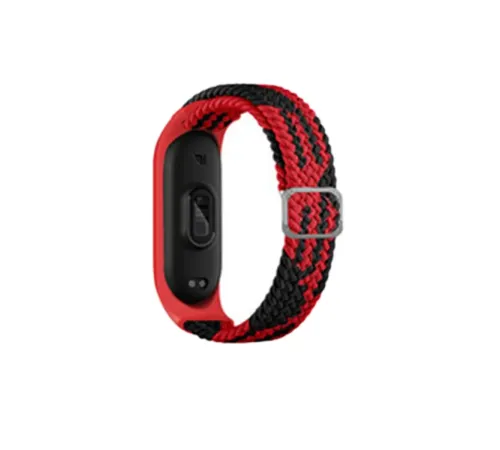 Xiaomi Mi Band 6 Star Kordon - Kırmızı-Siyah