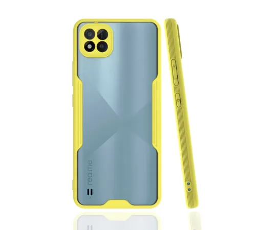 Realme C11 2021 Kılıf Platin Silikon - Sarı