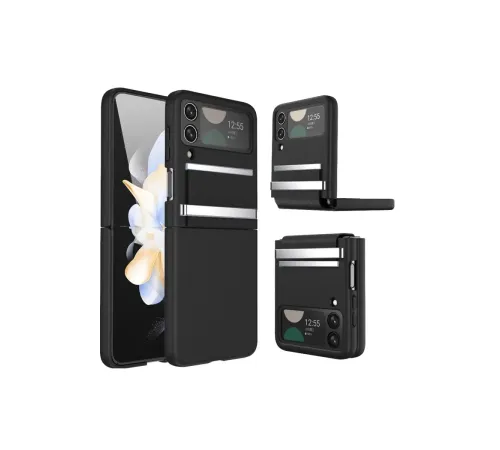 Samsung Galaxy Z Flip 3 Kılıf Belt Flip Kapak - Siyah