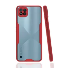 Realme C11 2021 Kılıf Platin Silikon - Kırmızı