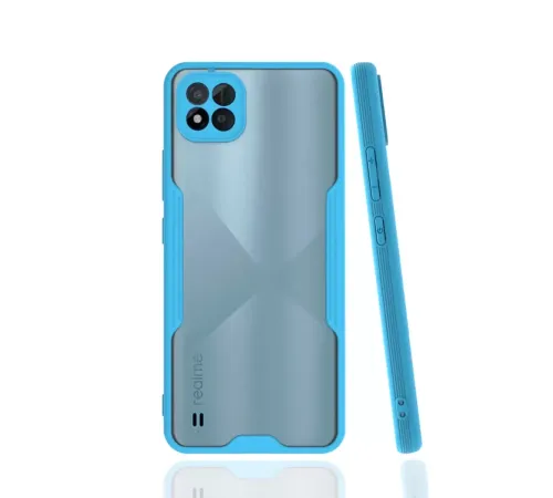 Realme C11 2021 Kılıf Platin Silikon - Mavi