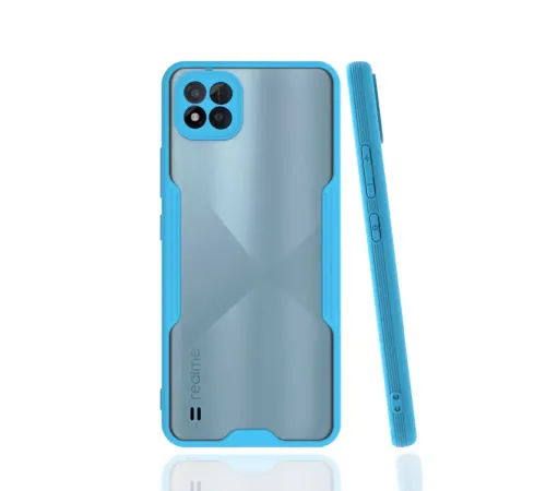 Realme C11 2021 Kılıf Platin Silikon - Mavi