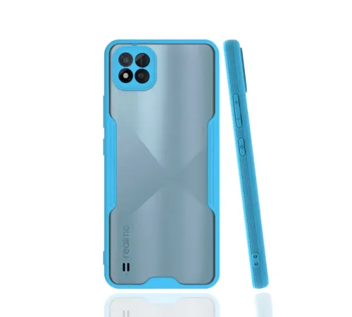 Realme C11 2021 Kılıf Platin Silikon - Mavi