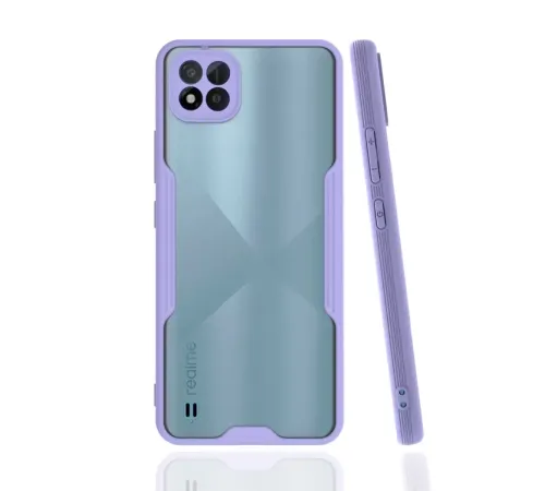 Realme C11 2021 Kılıf Platin Silikon - Lila