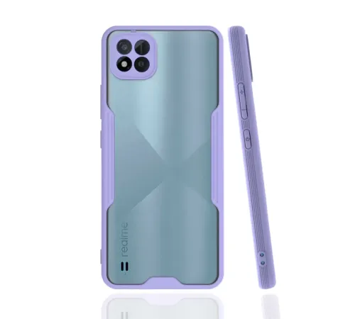 Realme C11 2021 Kılıf Platin Silikon - Lila