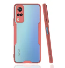 Vivo Y53S Kılıf Platin Silikon - Pembe