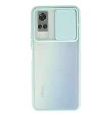 Vivo Y53S Kılıf Palm Buzlu Kamera Sürgülü Silikon - Turkuaz