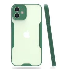 Apple iPhone 12 Kılıf Platin Silikon - Yeşil