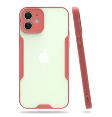 Apple iPhone 12 Kılıf Platin Silikon - Pembe