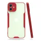 Apple iPhone 12 Kılıf Platin Silikon - Kırmızı