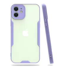 Apple iPhone 12 Kılıf Platin Silikon - Lila
