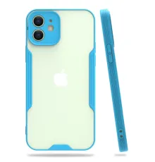 Apple iPhone 12 Kılıf Platin Silikon - Mavi