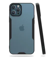 Apple iPhone 12 Pro Max Kılıf Platin Silikon - Siyah