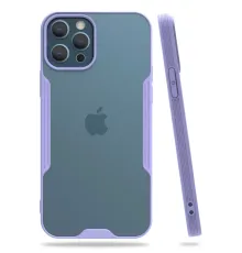 Apple iPhone 12 Pro Max Kılıf Platin Silikon - Lila