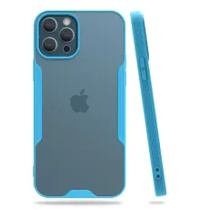 Apple iPhone 12 Pro Max Kılıf Platin Silikon - Mavi