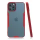 Apple iPhone 12 Pro Max Kılıf Platin Silikon - Kırmızı